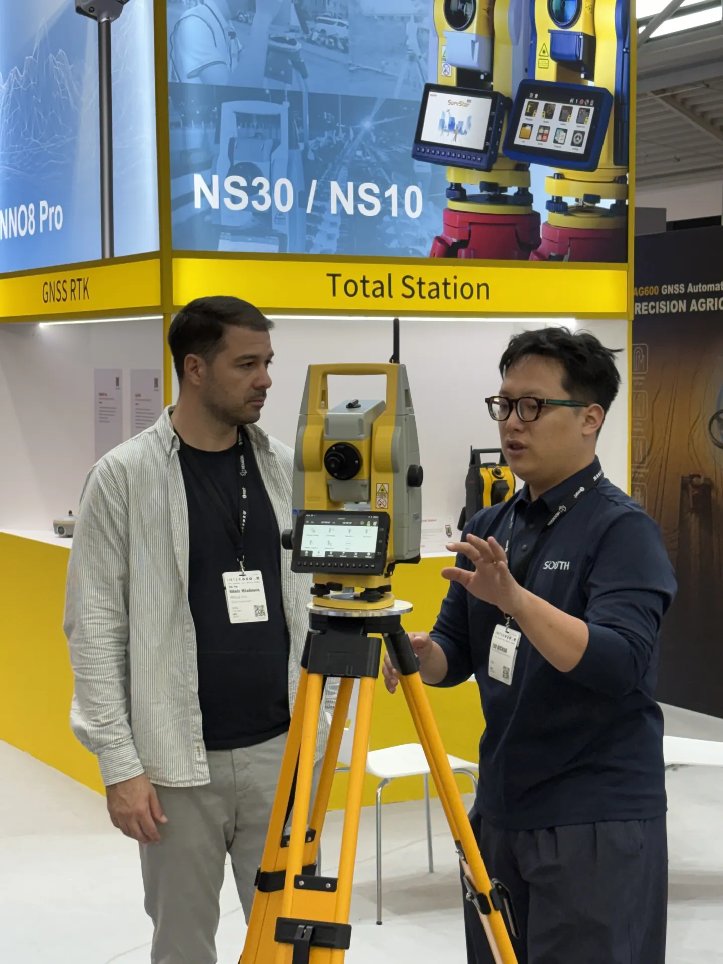 South NS30 NS10 total station demonstration at INTERGEO 2026 Munich