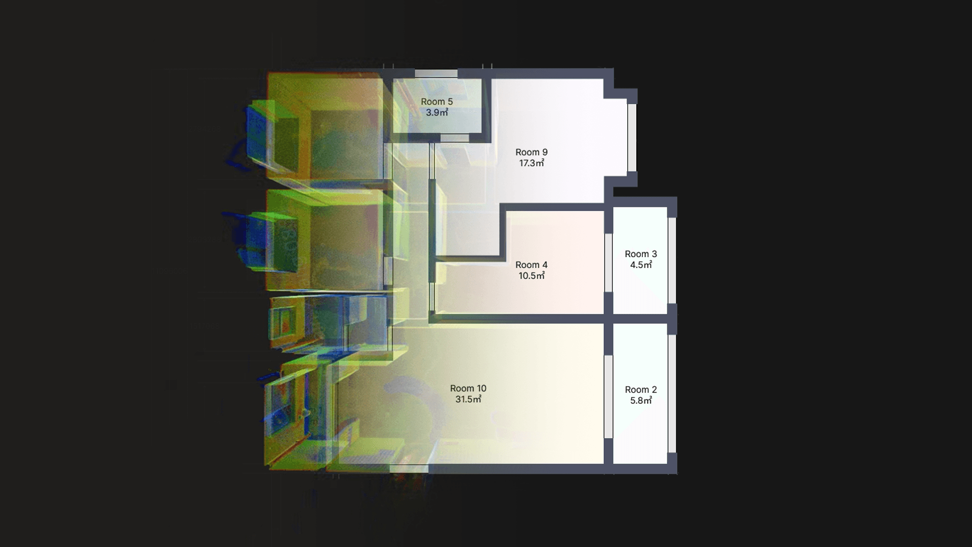 2D floor plan extracted from a 3D LiDAR point cloud